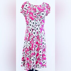 Talbots Pink and White Floral Dress